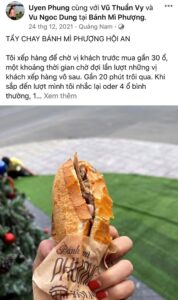 ảnh tiệm bánh mì Phượng bị tẩy chay